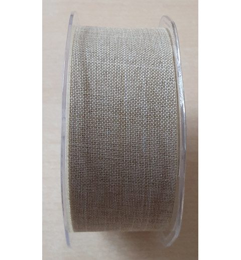 Dekoband Leinenoptik natur