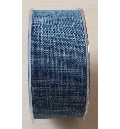 Dekoband Leinenoptik jeansblau