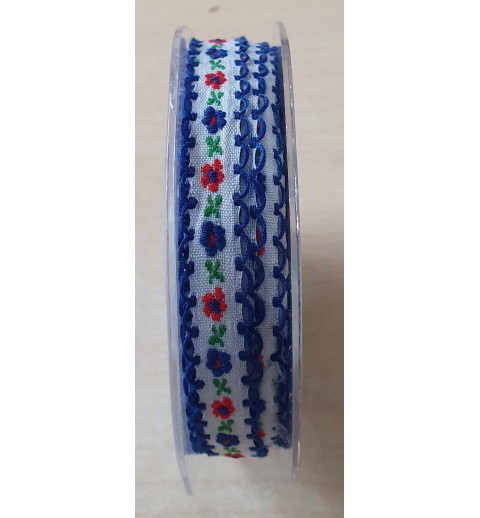 Dekoband Folklore blau