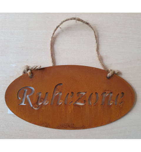 Metall Schild rost Ruhezone
