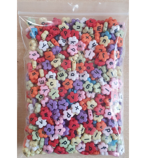 Kunststoff Perlen Blumen Buchstaben