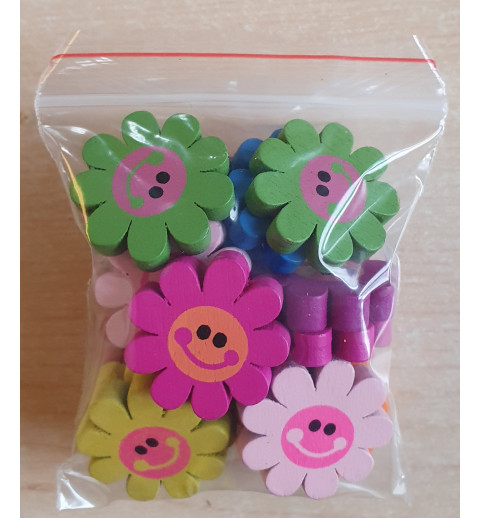 Holz Perlen Blumen