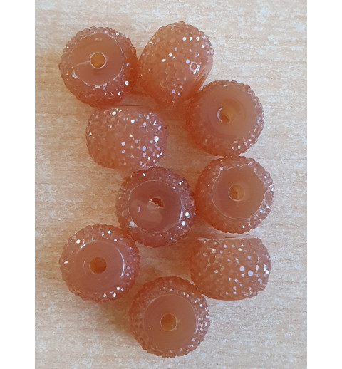 Sparkling Resin Perlen hellbraun