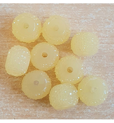 Sparkling Resin Perlen hellgelb