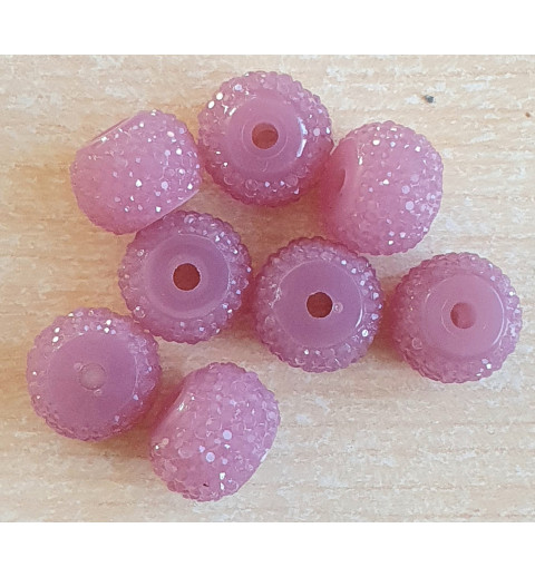 Sparkling Resin Perlen mauve