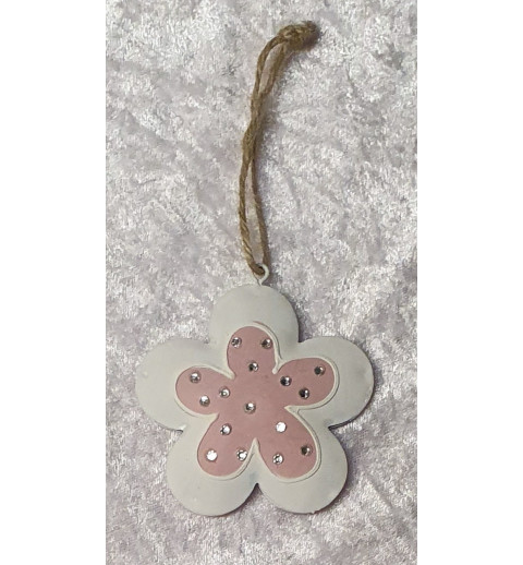 Metall Blume mit Strassteinen 1