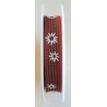 Dekoband Karo/Edelweiss rot