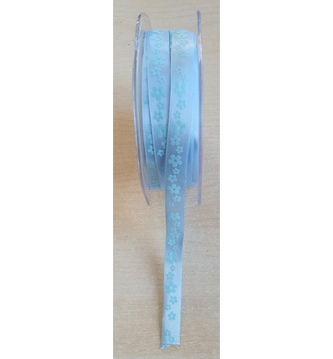 Dekoband Blumen blau