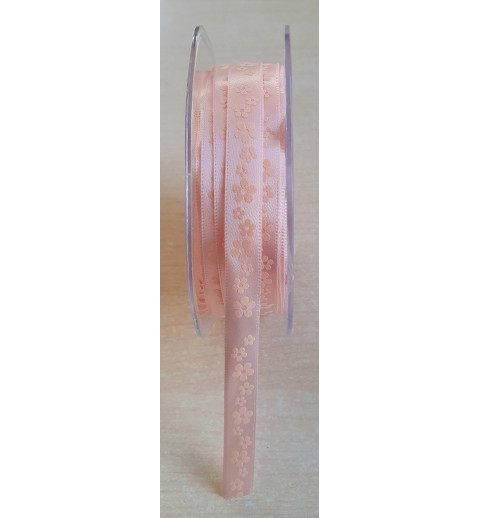 Dekoband Blumen lachs