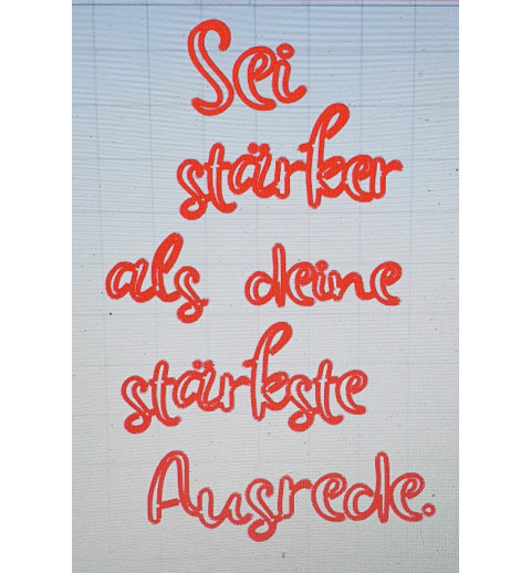 Schablone Sei stärker.....