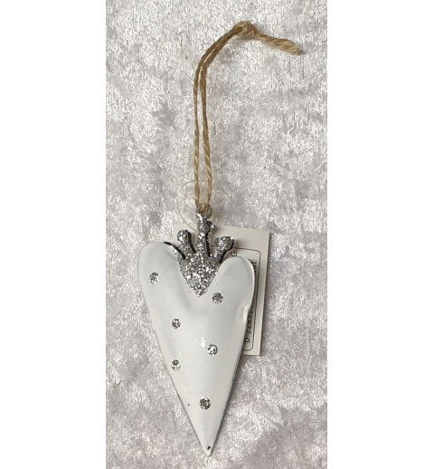 Metall Herz mit Krone 2