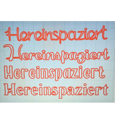 Schablone Hereinspaziert