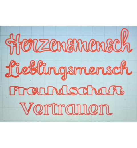 Schablone Herzensmensch