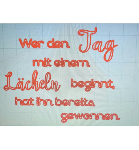 Schablone Tag/Lächeln