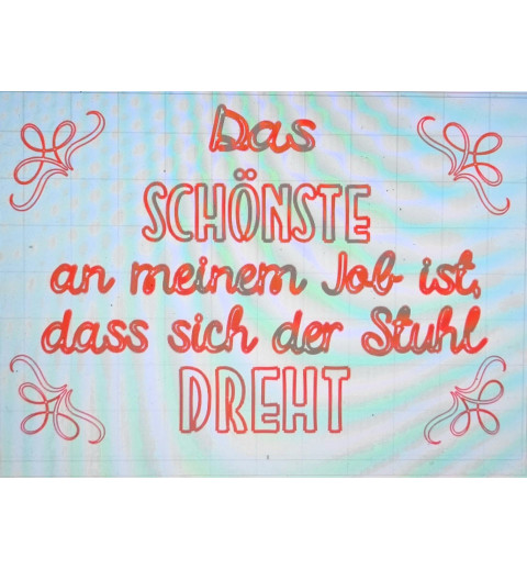 Schablone Job/Stuhl