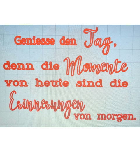 Schablone Genieße den Tag