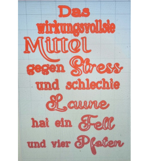 Schablone Mittel gegen Stess