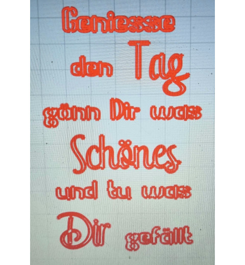 Schablone Genieße den Tag