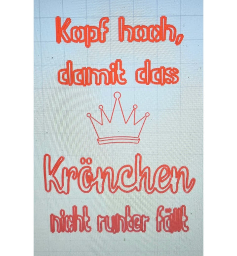 Schablone Kopf hoch