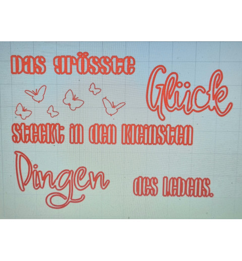 Schablone Das größte Glück