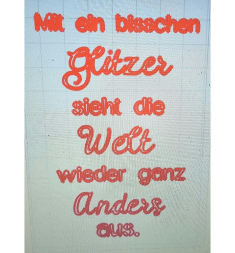 Schablone Glitzer