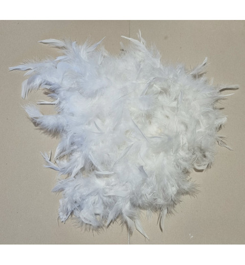 Feder Girlande weiss