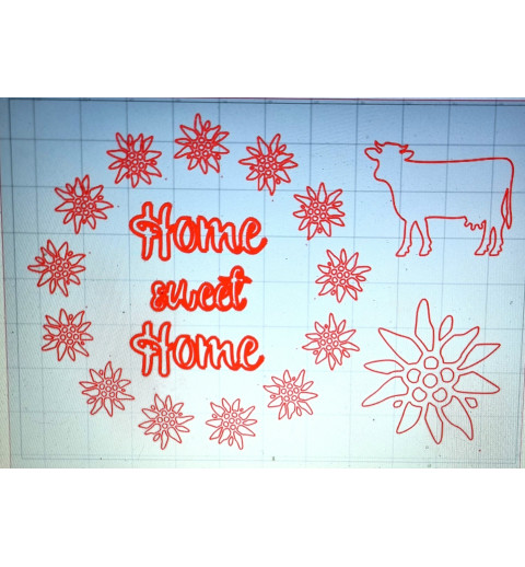 Schablone Home sweet Home