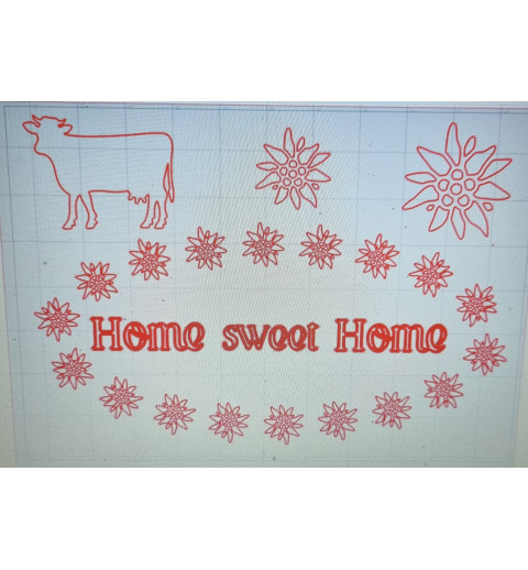 Schablone Home sweet Home