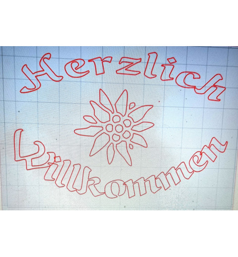 Schablone Herzlich Willkommen