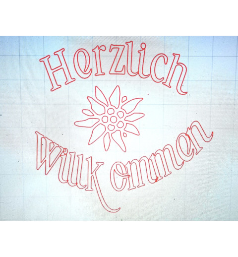 Schablone Herzlich Willkommen