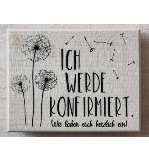 Holz Stempel Ich werde Konfirmiert