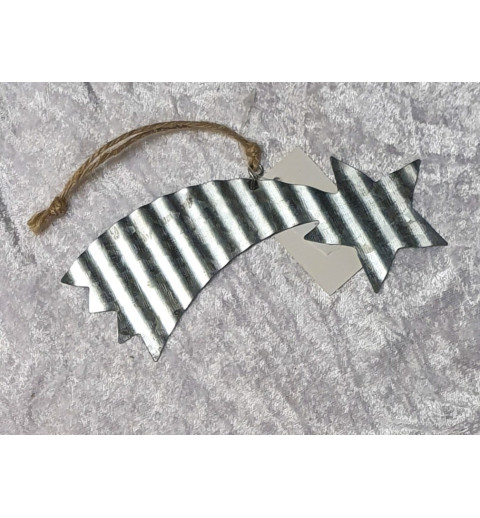 Metall Sternschnuppe flach 1