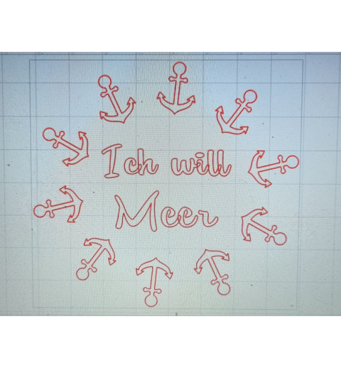 Schablone Ich will Meer