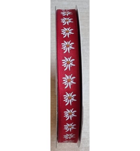 Dekoband Edelweiss rot