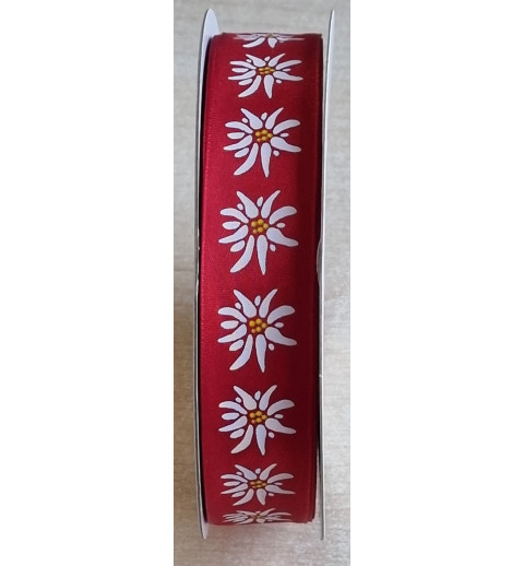 Dekoband Edelweiss rot