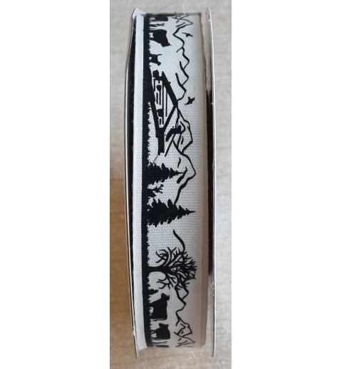Dekoband Alpaufzug creme-weiss