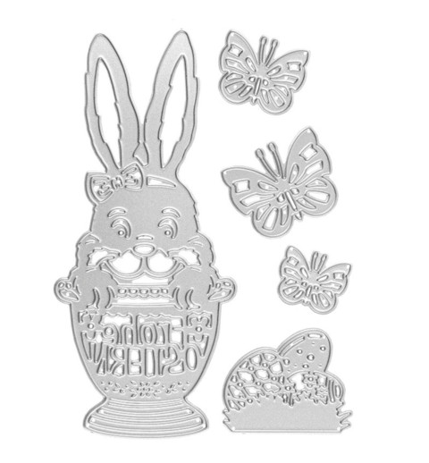 Metall Stanzform Osterhase/Eierbecher