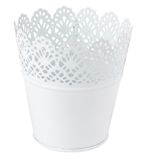 Zink Topf weiss