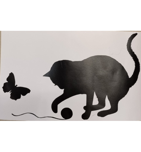 Vinylmotiv Spielende Katze