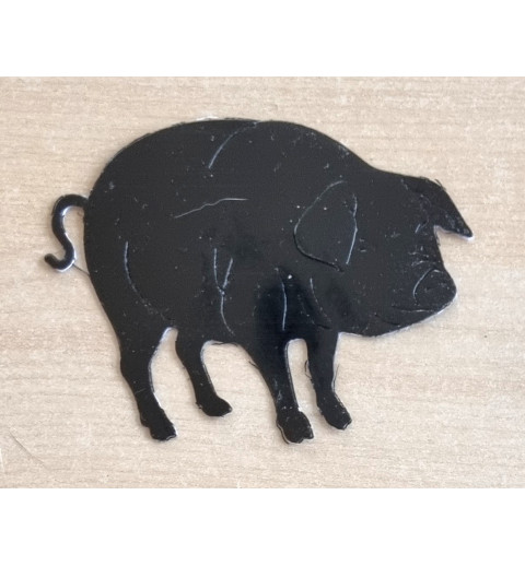 Vinylmotiv Schwein schwarz