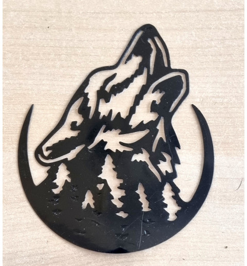Vinylmotiv Wolf schwarz