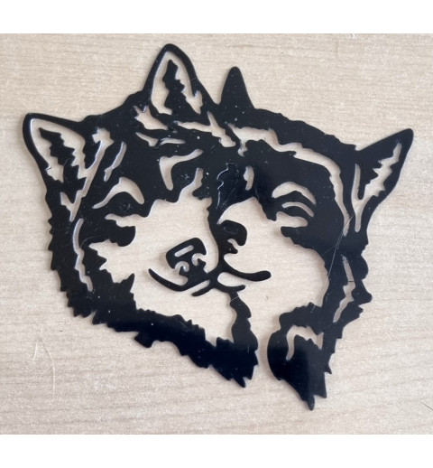 Vinylmotiv Wölfe schwarz