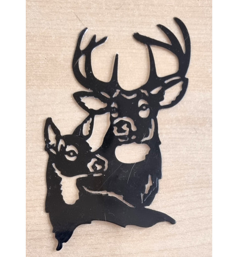 Vinylmotiv Hirsch/Reh schwarz