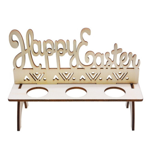 Holz Halterung für Eier Happy Easter
