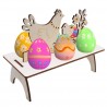 Holz Halterung für Eier Happy Easter
