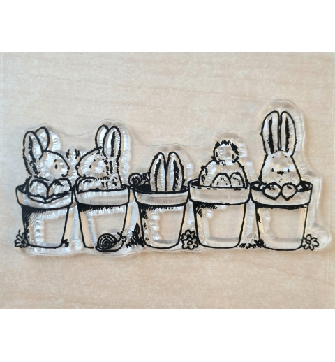 Clear Stamps Kaninchen/Blumentopf