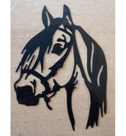 Vinylmotiv Pferdekopf schwarz