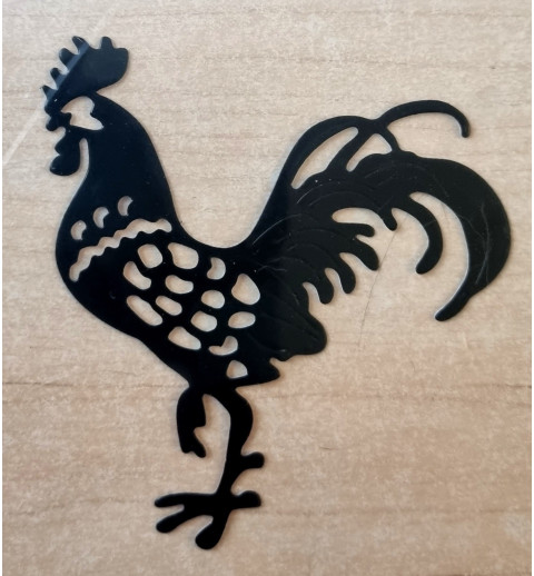 Vinylmotiv Hahn schwarz