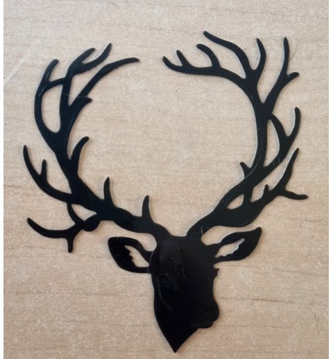 Vinylmotiv Hirschkopf schwarz