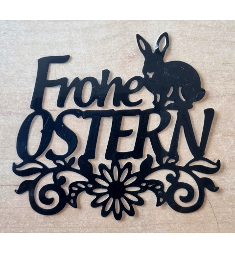 Vinylmotiv Frohe Ostern schwarz